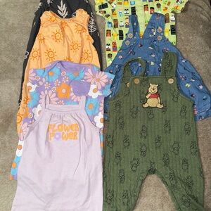 3-6 month Colorful Baby Rompers Set